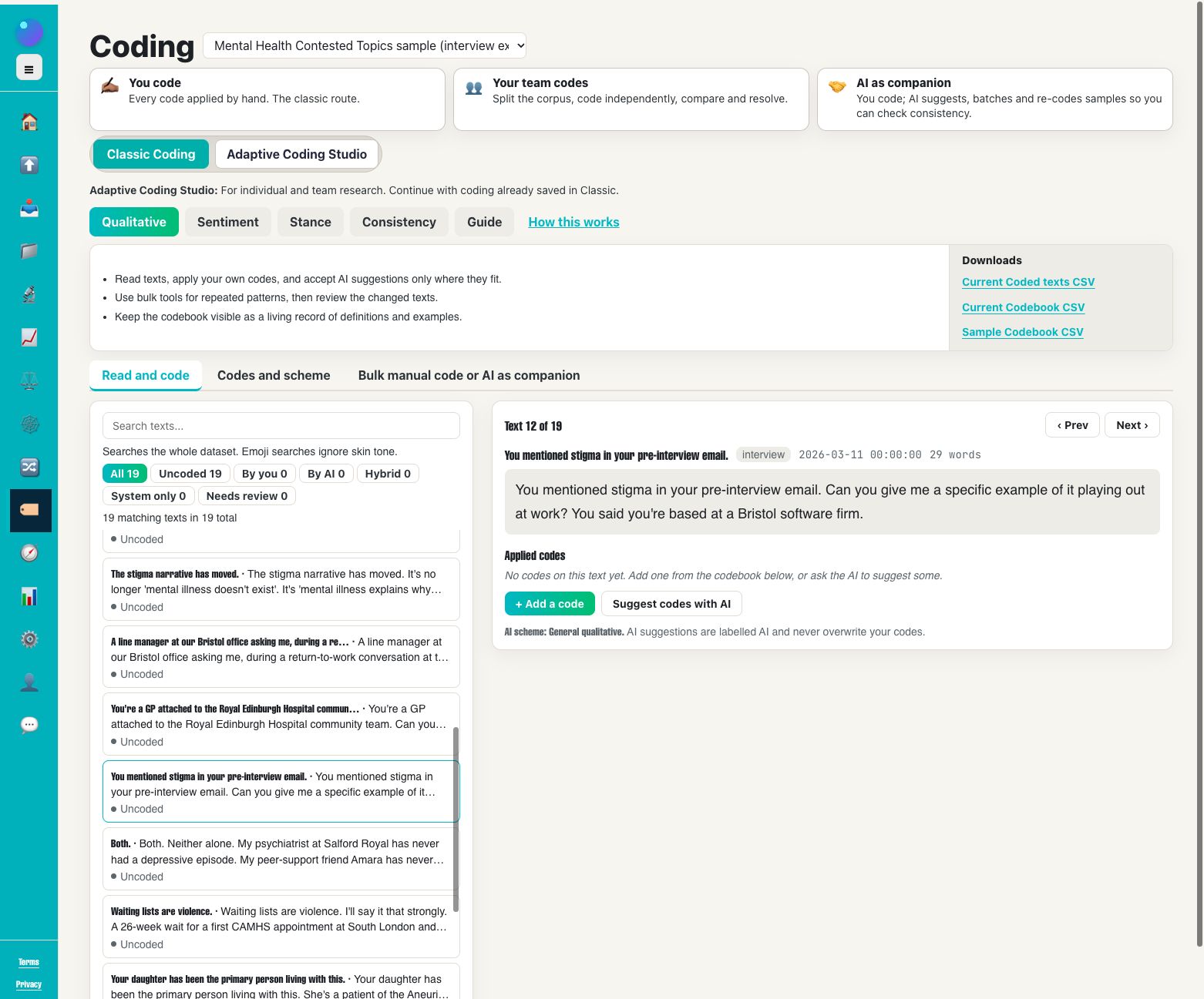 Classic Coding with an interview excerpt
